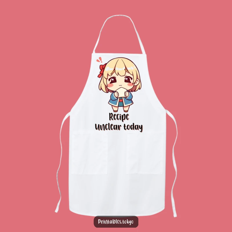 Funny Confused Apron - Puzzling Chef, Perfect Kitchen Gift!