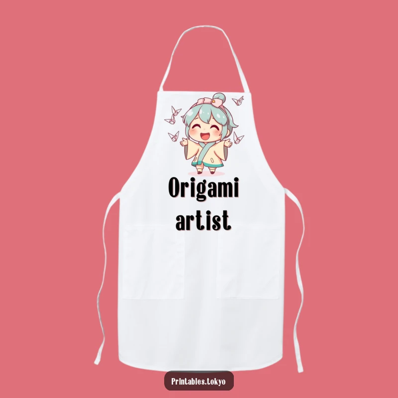 Funny Crane Juggling Apron - Chef Character Art - Whimsical Kitchen Funny Gift