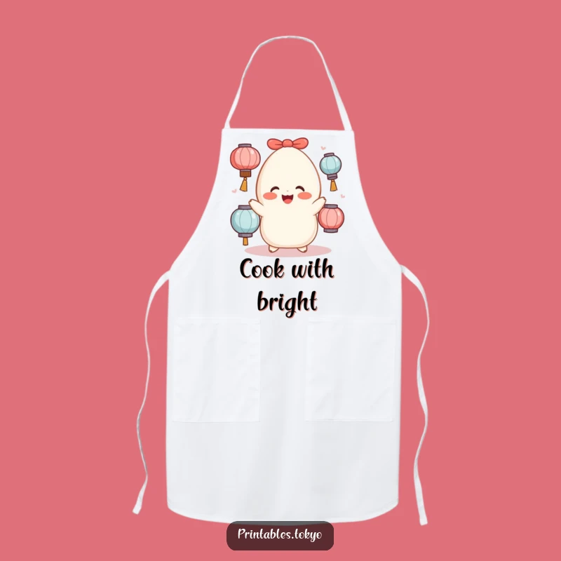 Funny Mochi Juggler Apron: Cook with Cheer, Lantern Fun, Great Funny Gift!
