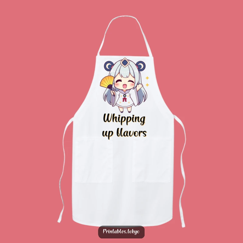Funny Fan Chef Apron: A Character Waving Fun While You Cook!