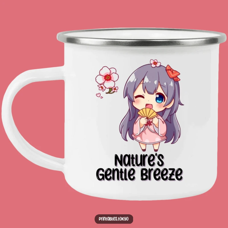 Funny Cherry Blossom Fan Camping Mug: Outdoor Spring Fun, Awesome Gift