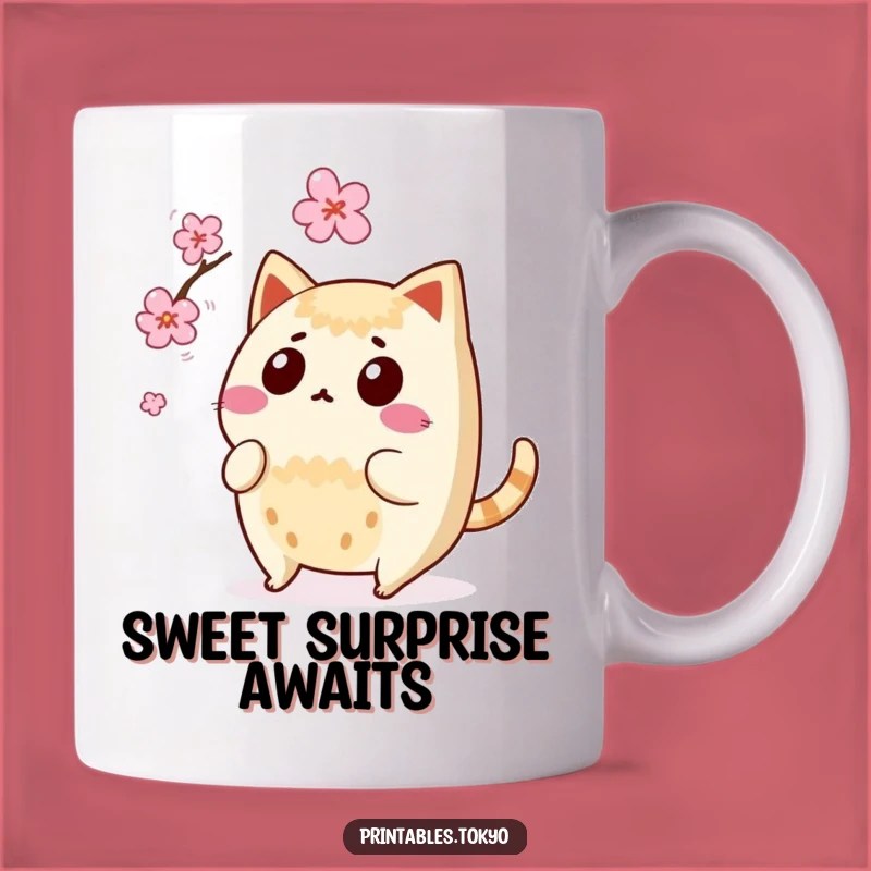Funny Taiyaki Surprise Mug: Cherry Blossom Dodge, Sweet Treat, Perfect Funny Gift!