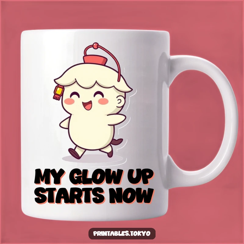 Funny Lantern Walker Mug: Cheerful Character Design, Perfect Funny Gift for Lighthearted Souls!