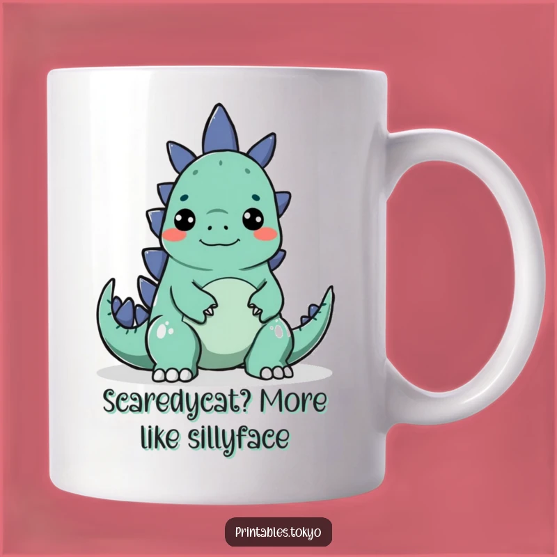 Funny Godzilla Surprise Mug - Silly Face Encounter, Perfect Funny Gift for Monster Fans