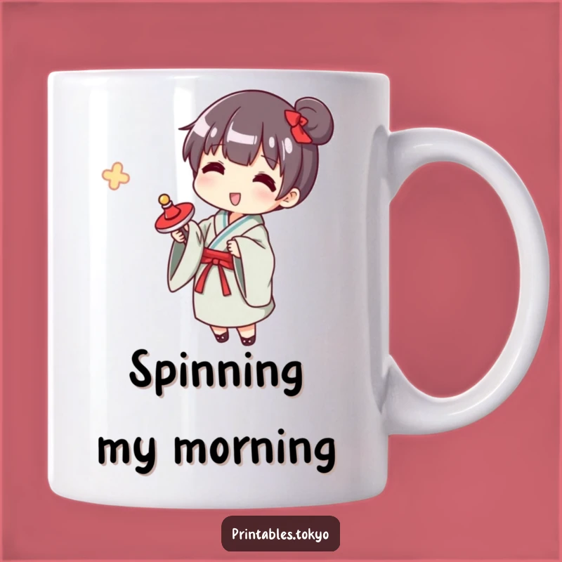 Funny Yukata Spinner Mug: Retro Fun Gift for Playful Spirits!