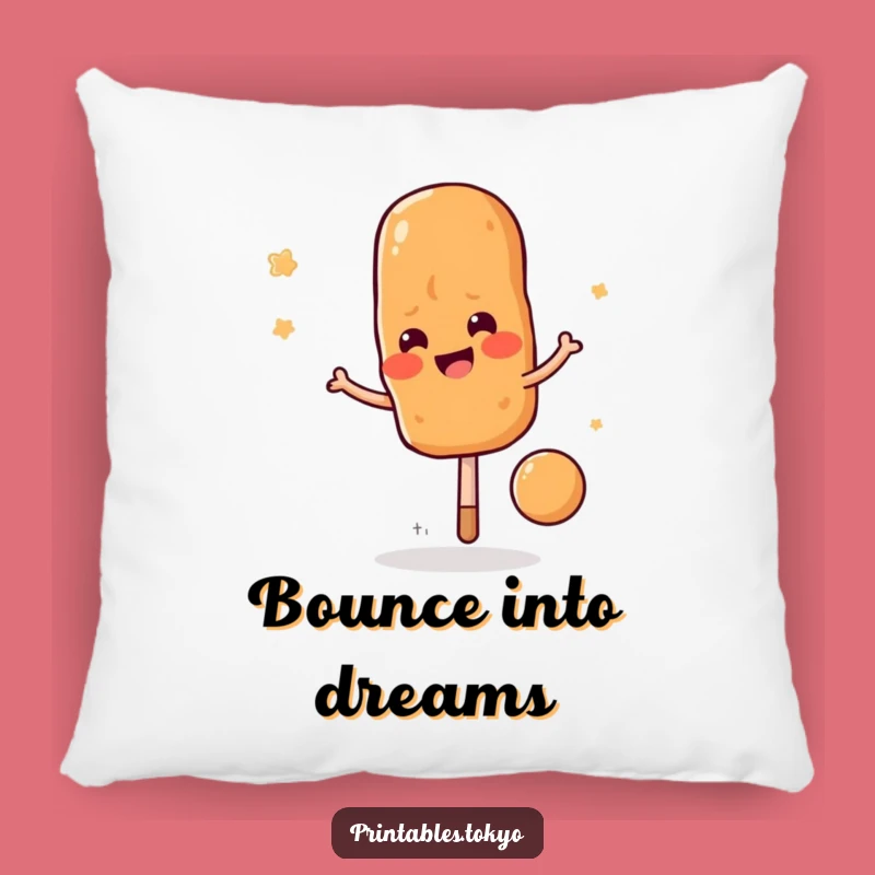 Comfy Funny Yakitori Skewer Bounce Pillow: Your Cozy Funny Gift for Foodie Dreams!