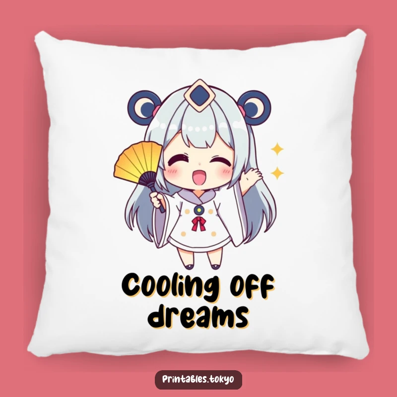 Funny Fan Waving Character Pillow: Cozy Excitement with Vibrant Cheer!