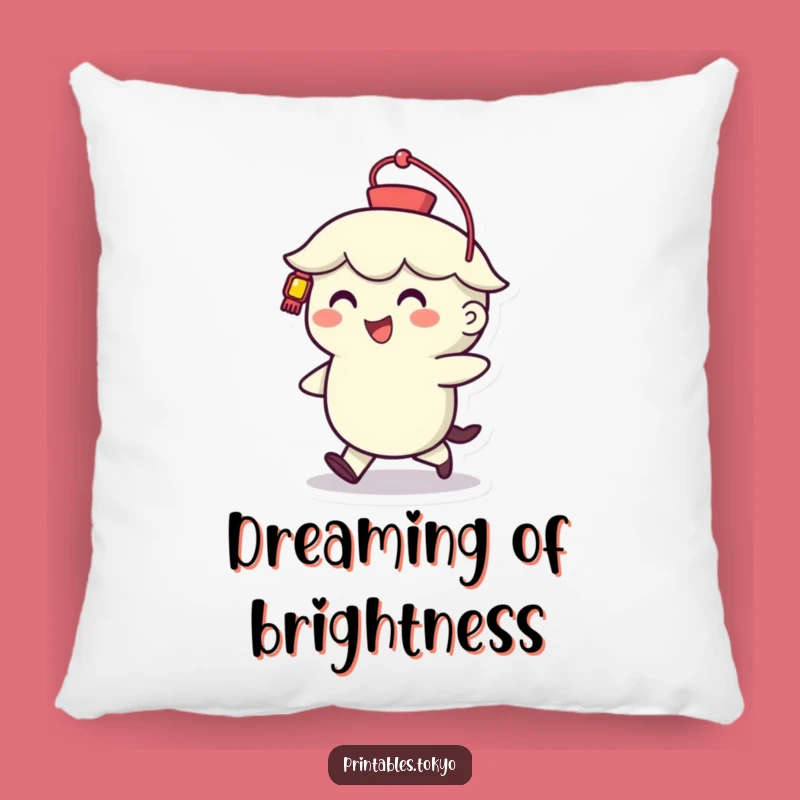 Funny Lantern Walker Pillow: Cozy Cheerful Character Cushion, The Perfect Funny Gift for Sweet Dreams!