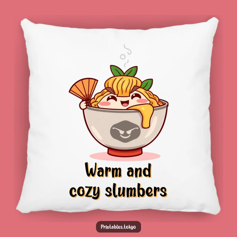 Funny Ramen Fan Pillow: Cozy Comfort, Steamy Style, Perfect Funny Gift!