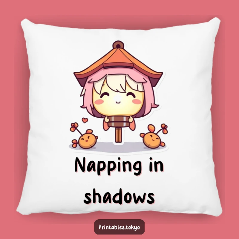 Funny Pillow: Cozy Mystery with a Lantern Peek Character