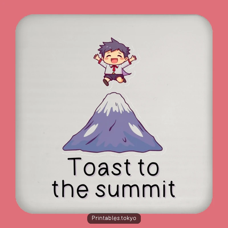 Funny Mount Fuji Leap Coaster: Humorous Joyful Protector - Gift!