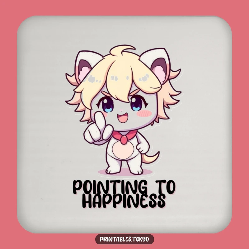 Funny Forward Pointer Drink Coaster: Determined Character Protector, A Hilarious Funny Gift for Tables!