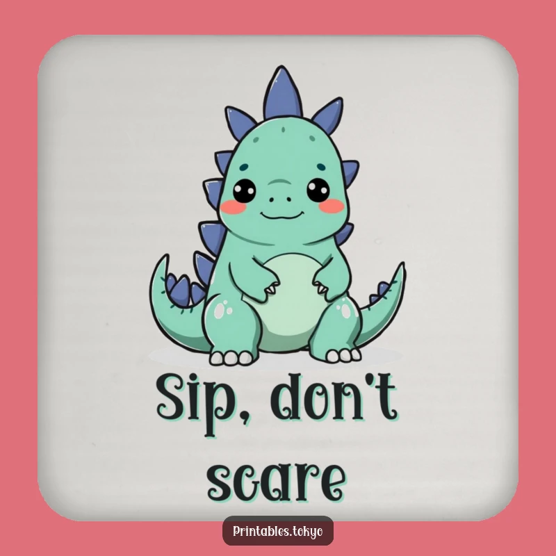 Funny Godzilla Surprise Coaster - Protect Surfaces with Monster Fun, Perfect Funny Gift