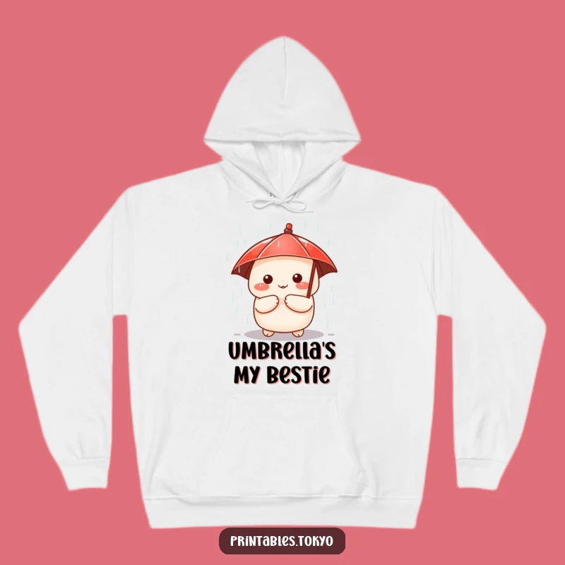 Funny Dumpling Hoodie: Cozy Character with Umbrella - Warm & Whimsical Gift