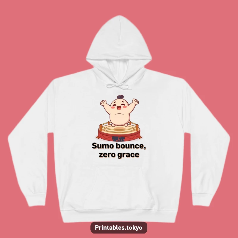 Funny Sumo Bouncer Hoodie - Cozy Comfort with Energetic Fun, Perfect Funny Gift