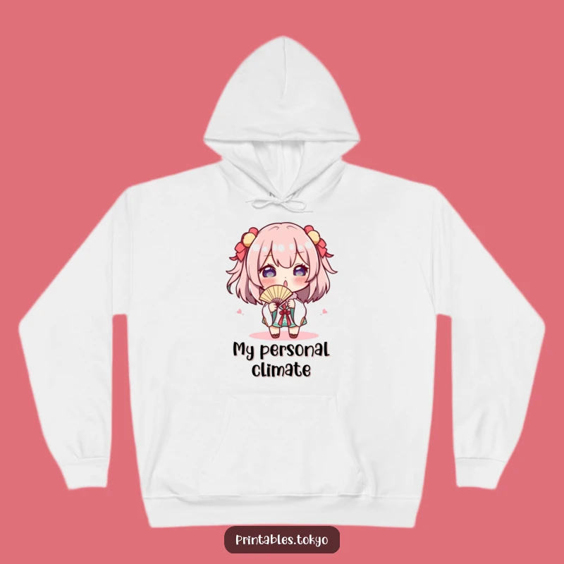 Funny Fan Wielder Hoodie: Cozy Character Sweatshirt, Your Perfect Funny Gift for Chilled Out Days!