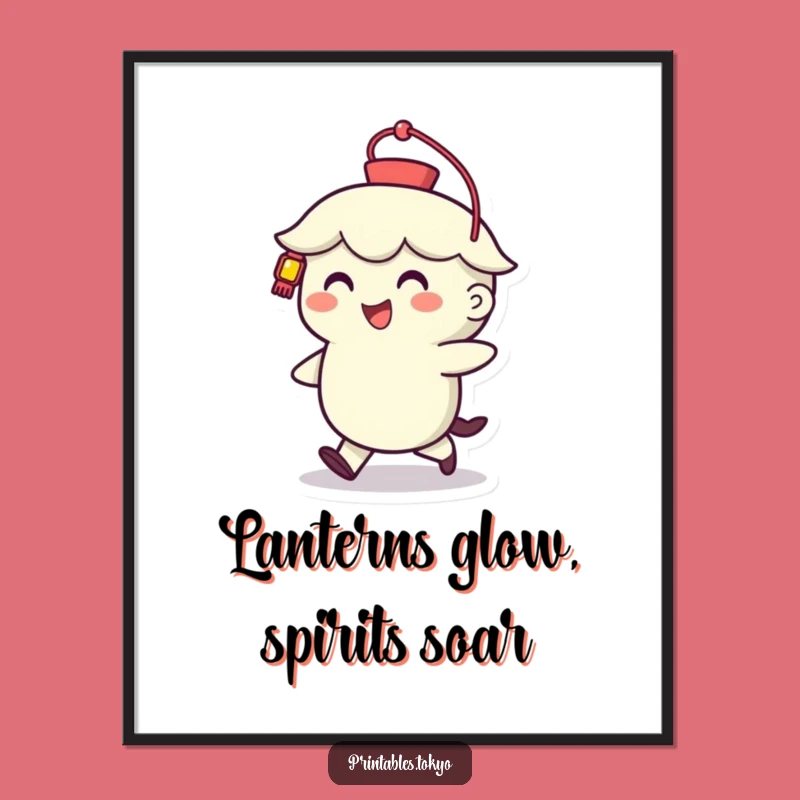 Funny Free Printable Wall Art: Cheerful Lantern Character Inspiring Downloadable Art