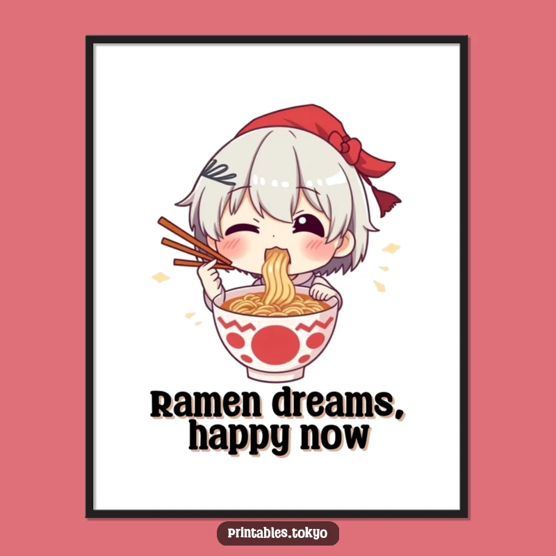 Free Printable Wall Art: Ramen Lover - Funny Downloadable Decor!