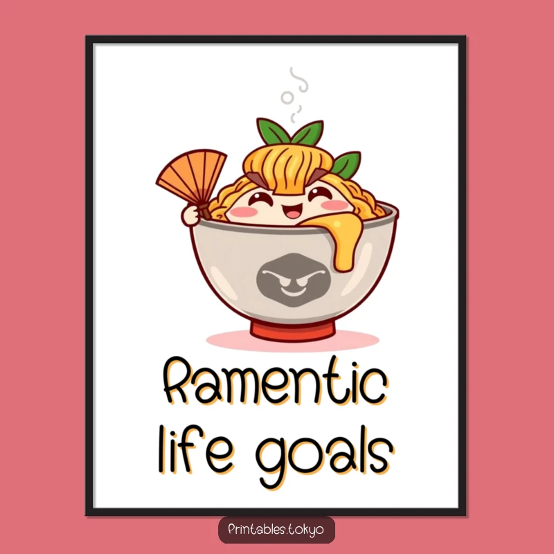 Free Printable Ramen Wall Art: Funny Noodle Lover Downloadable Decor
