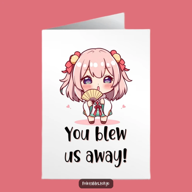 Free Printable Congratulations Card: Fan Character Funny Downloadable Gift