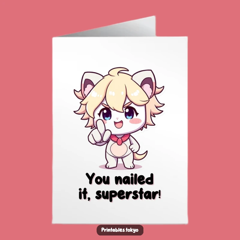 Free Printable Congratulations Card: Determined Pointer Funny Downloadable Gift