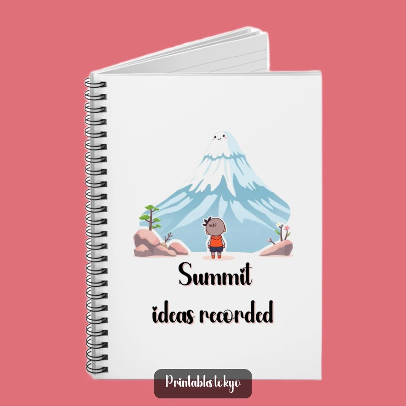 Funny Fuji Wonder Notebook - Whimsical Character Journal - Inspiring Funny Gift