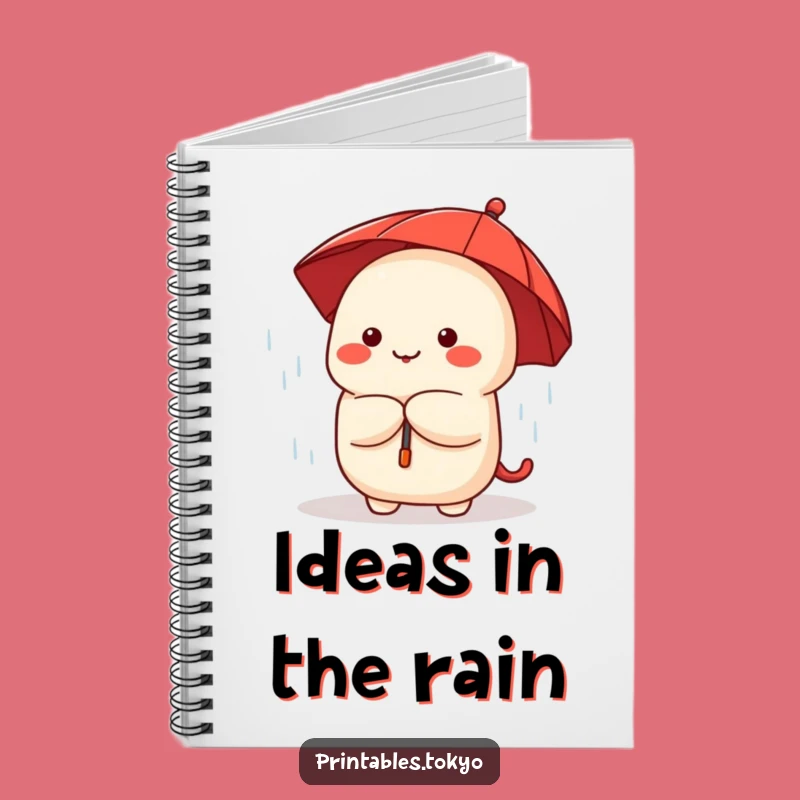 Funny Dumpling Umbrella Notebook: Jot Down Ideas, Rainy Day Cute, Perfect Funny Gift!
