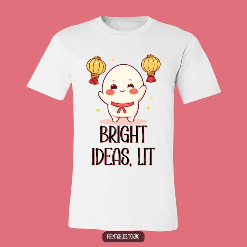 Funny Mochi T-Shirt: Cheerful Lantern Juggler - Playful Character Tee