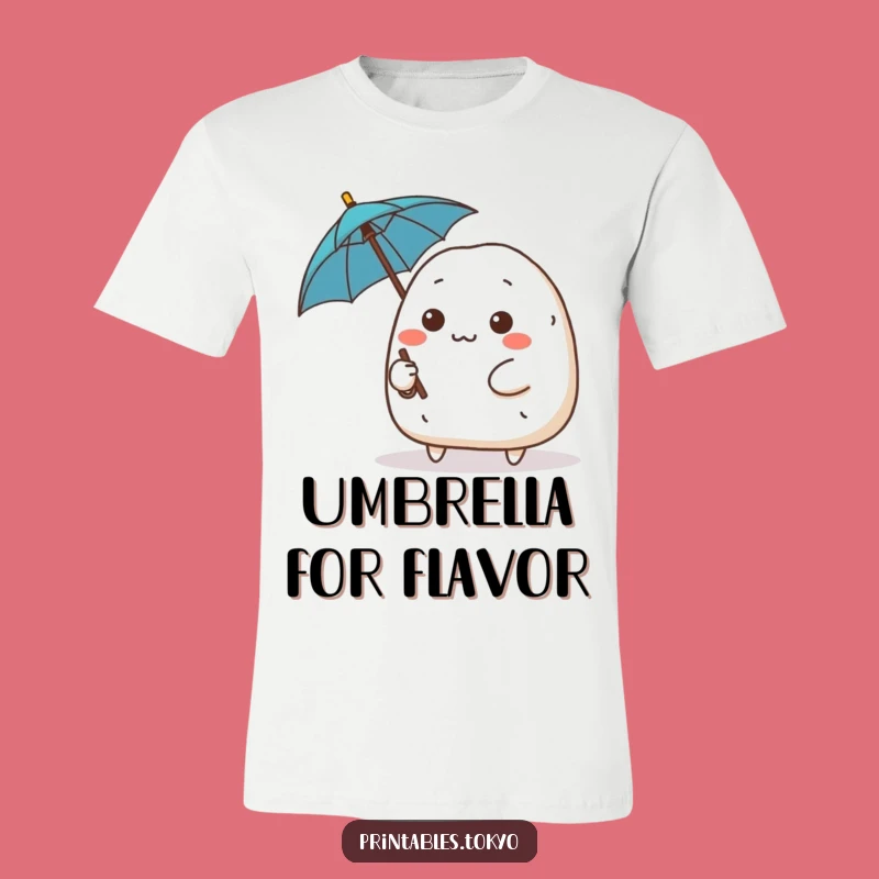 Funny Determined Onigiri Umbrella T-Shirt - Bold and Ready for Anything Gift