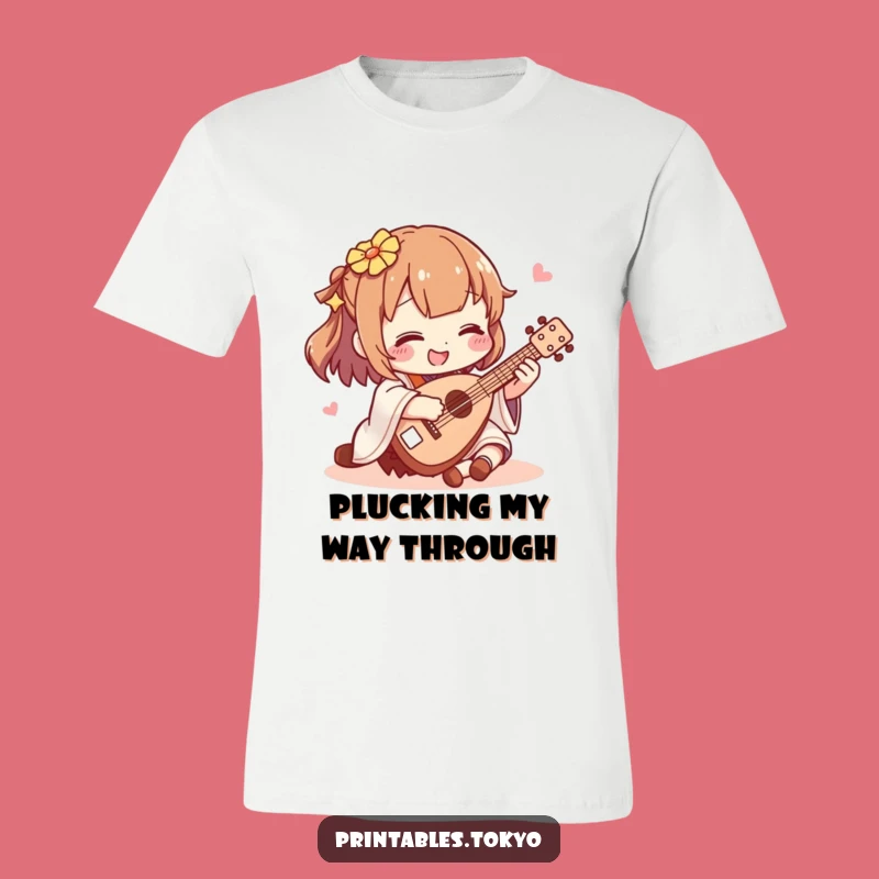 Funny Shamisen Player T-Shirt: Wear Your Mini Music Joy!