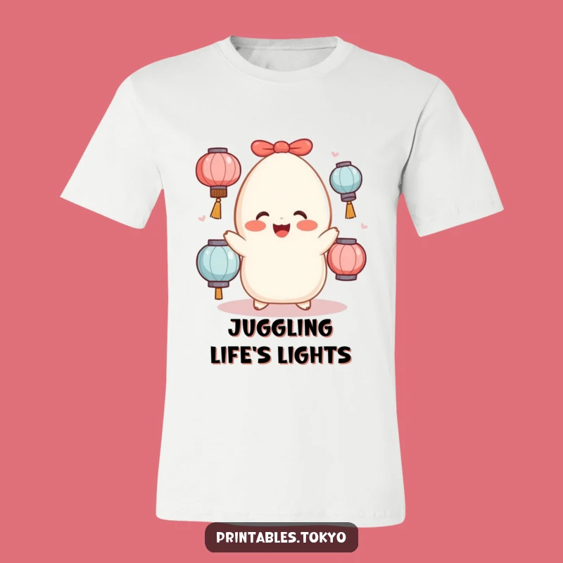 Funny Mochi Juggler T-Shirt: Rosy Cheeks, Lantern Fun, Awesome Funny Gift!