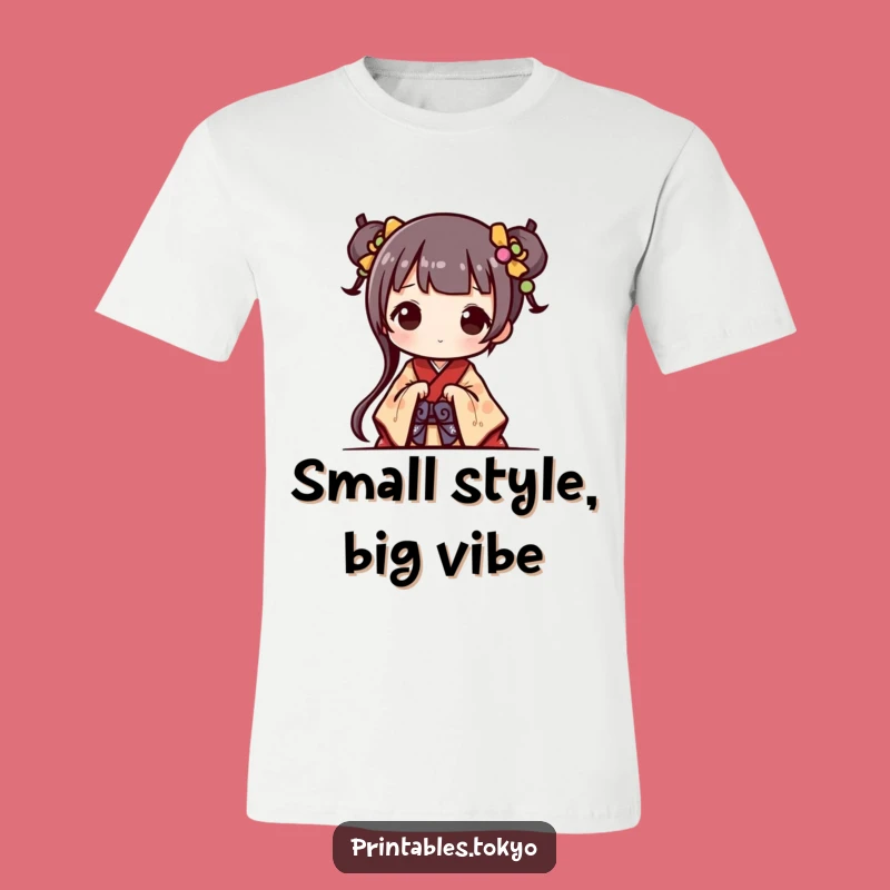 Funny Kimono Peek Character T-Shirt: Cute Style for Everyday Fun!