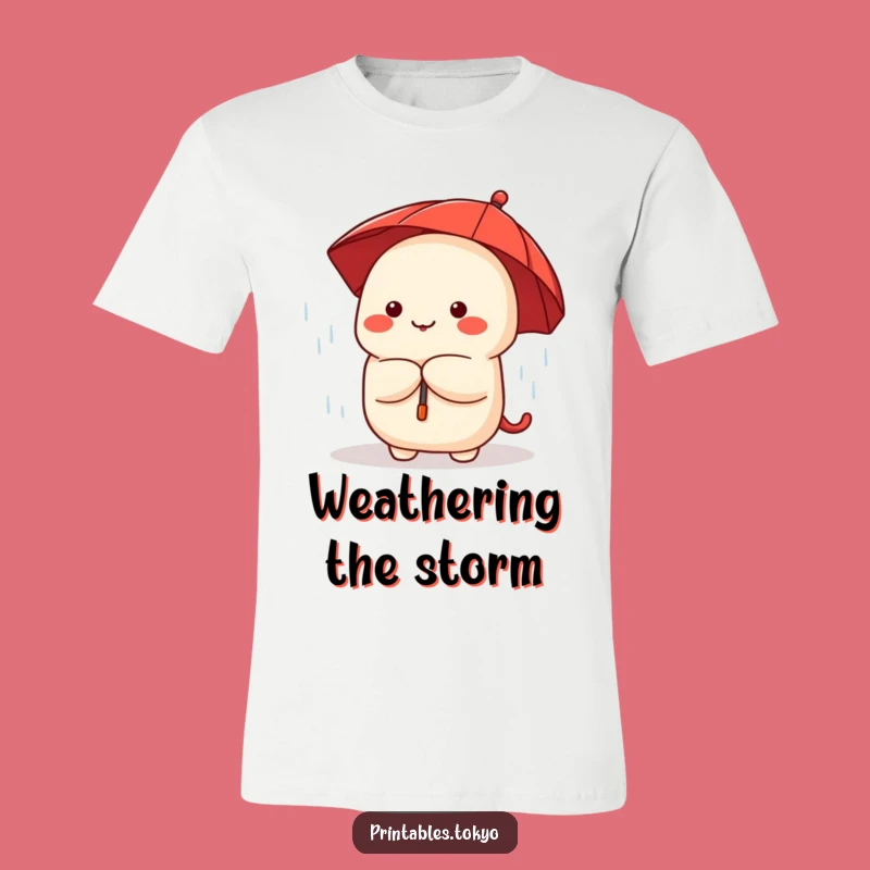 Funny Dumpling Umbrella T-Shirt: Cute Rainy Day Style, Awesome Funny Gift!