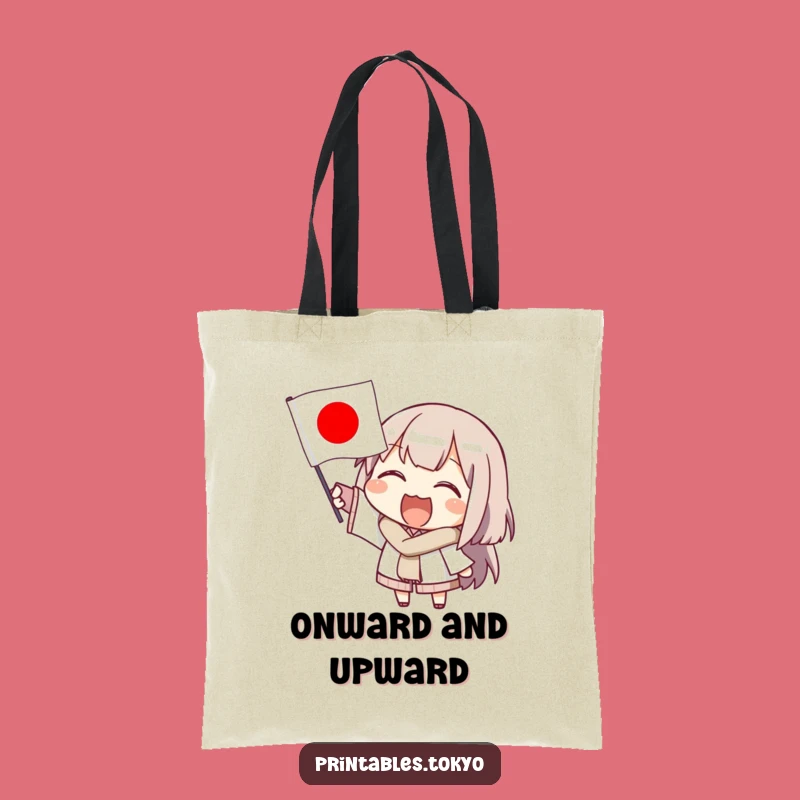 Funny Flag Tote Bag: Waving Character Design, Great Humorous Gift for Shoppers