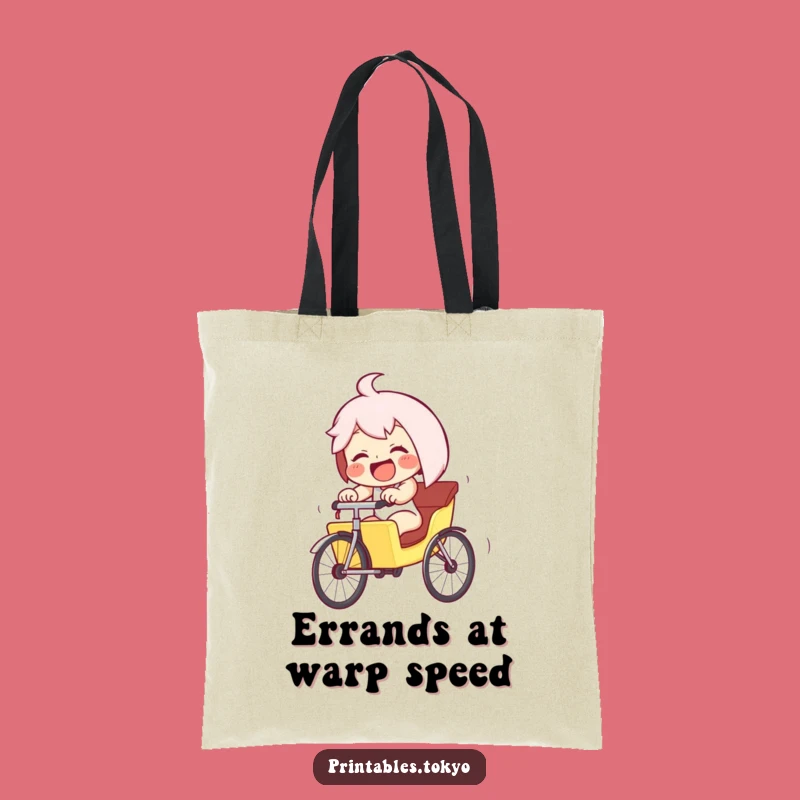 Funny Giggling Rickshaw Tote Bag - Carry Your Essentials with Downhill Speed