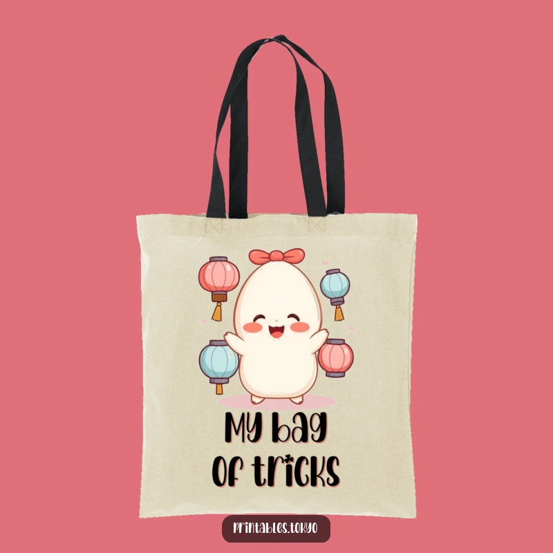 Funny Mochi Juggler Tote Bag: Carry Your Fun, Lantern Art, Great Funny Gift!