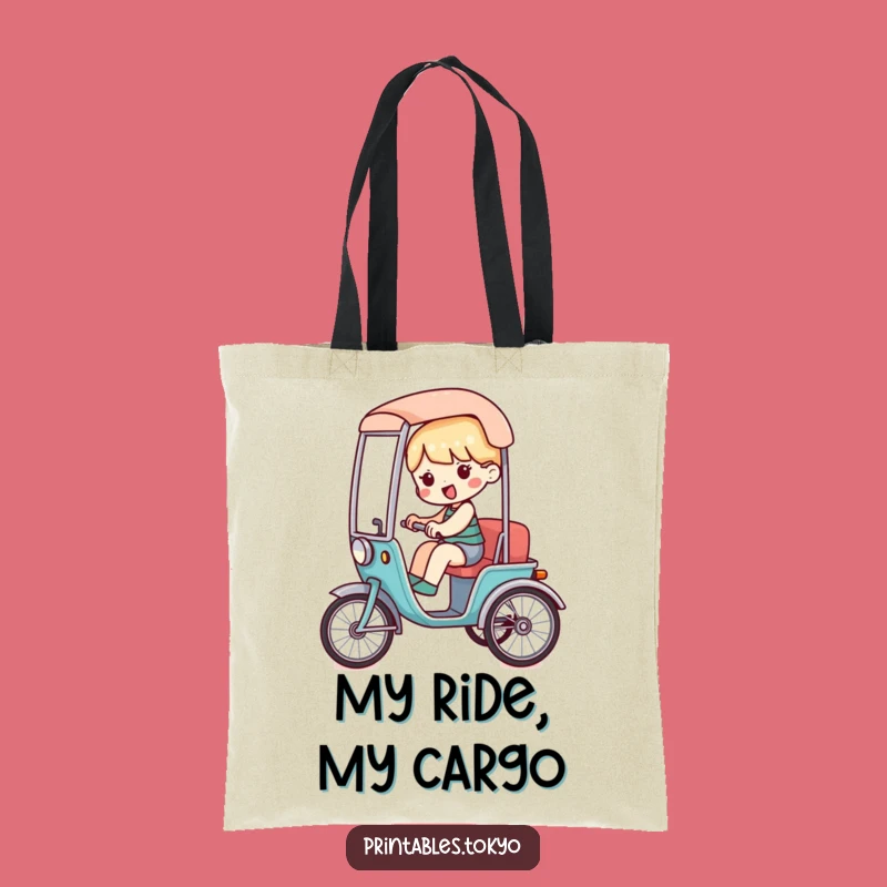 Funny Rickshaw Tote Bag - Carry Your Adventure, Perfect Gift